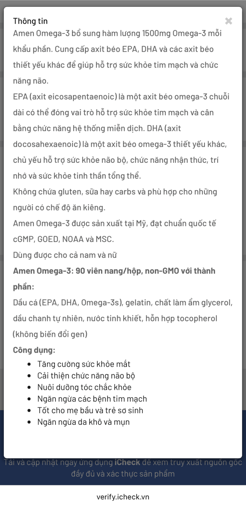 Thông báo về việc thay đổi tem chống hàng giả Codeage 7 huong dan check thong tin san pham 3