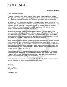 Thông báo của Codeage