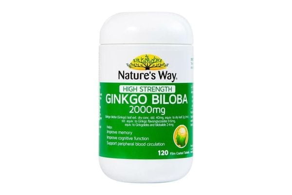 Viên uống bổ não Nature’s Way High Strength Ginkgo Biloba 2000mg