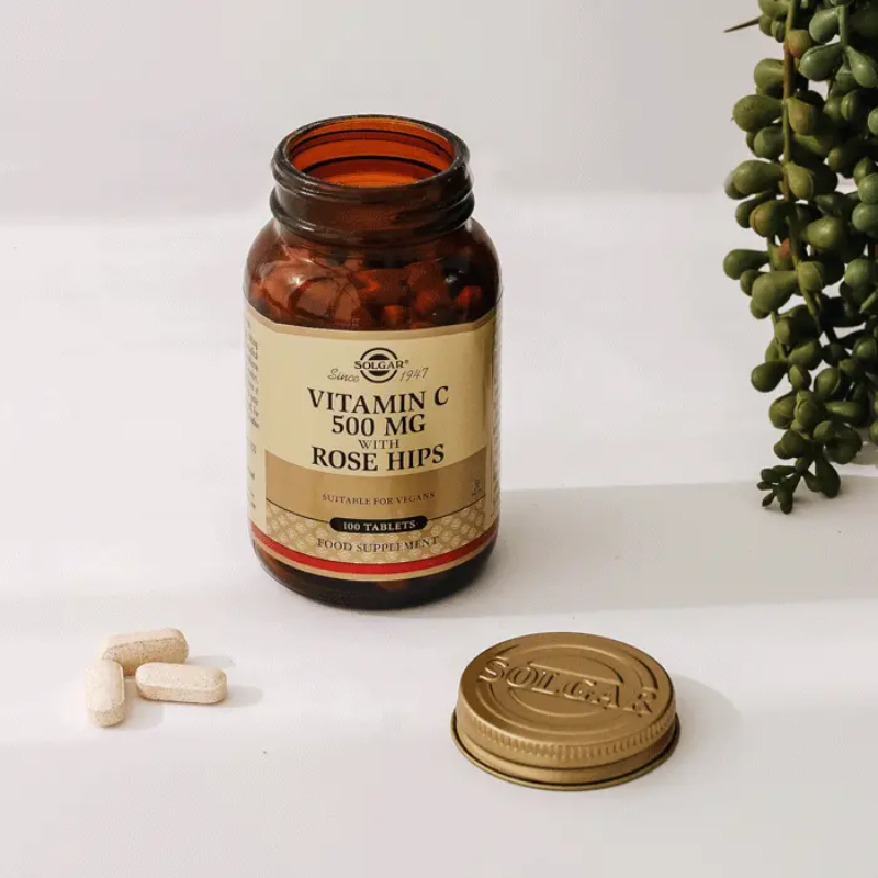 Viên uống Solgar Vitamin C 500mg with Rose Hips