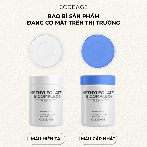 So sánh bao bì methylfolate B Complex