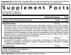 TPBVSK Skin Probiotic 3 thông tin dinh dưỡng codeage skin probiotic