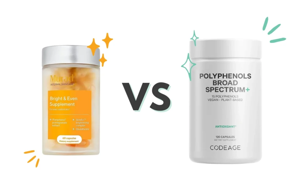 so sánh viên chống nắng murad và codeage polyphenols