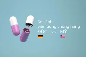 so sánh viên uống chống nắng của đức và mỹ