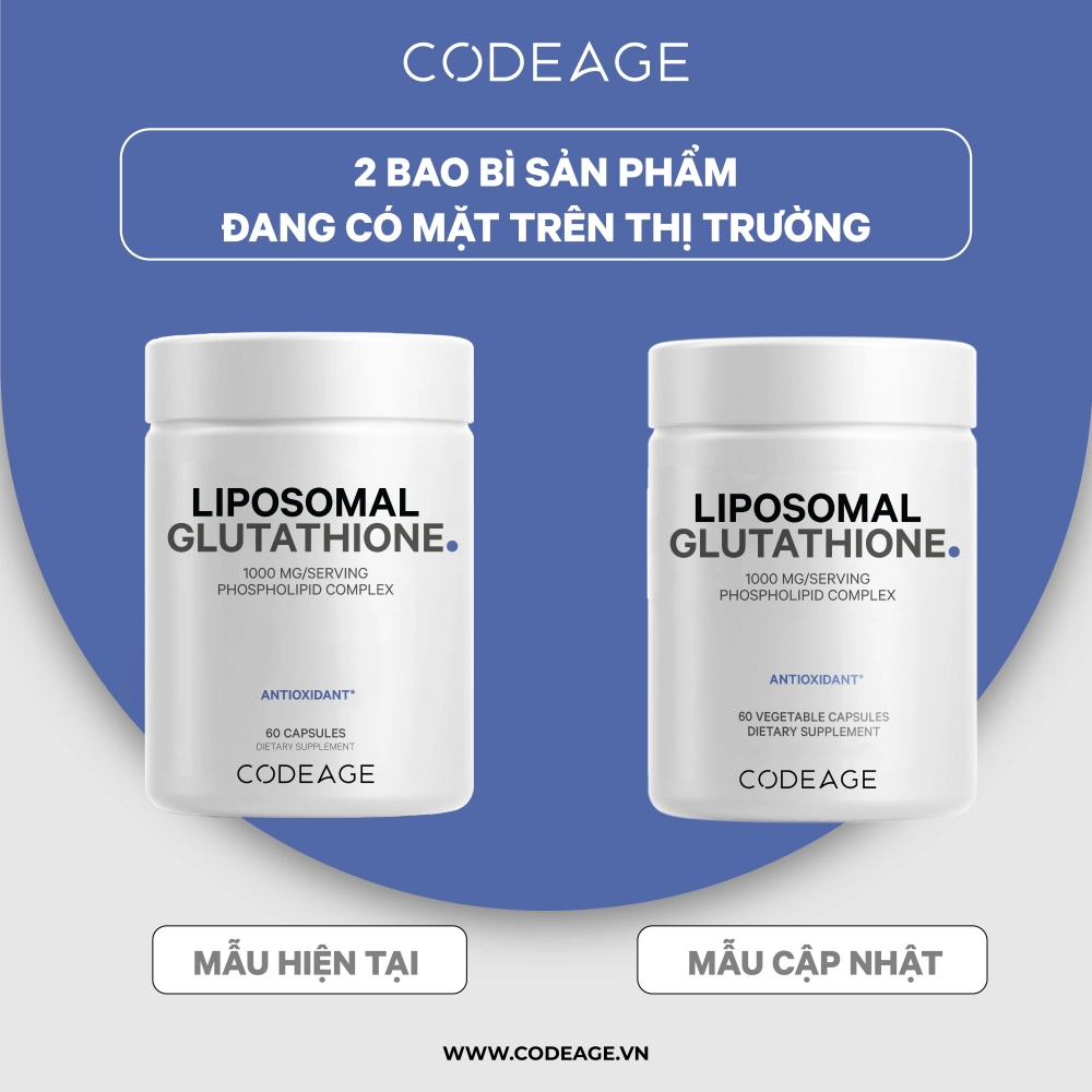 so sánh bao bì codeage glutathione 1000mg t8 2024