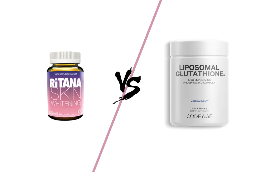 viên uống trắng da ritana và codeage liposomal glutathione