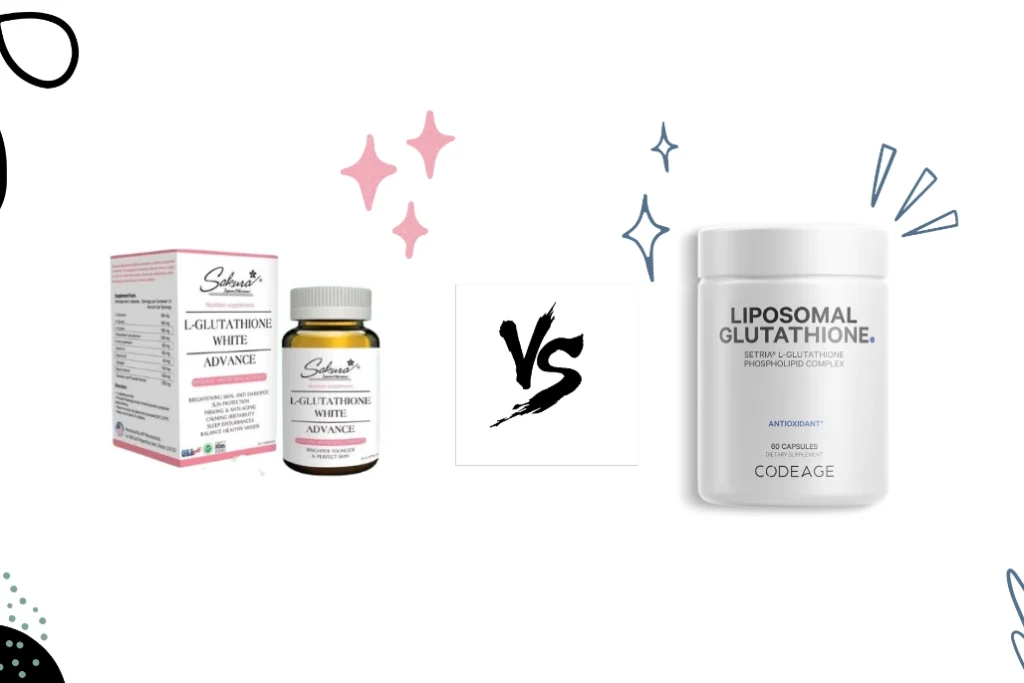 viên uống trắng da sakura white advance vs codeage liposomal glutathione