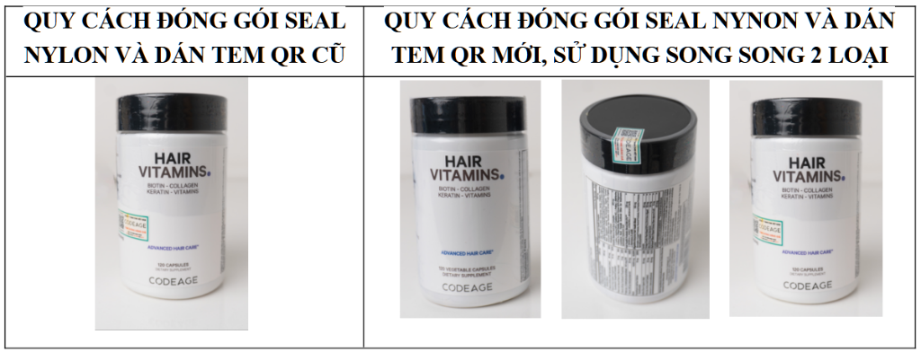 quy cách đóng gói sản phẩm codeage