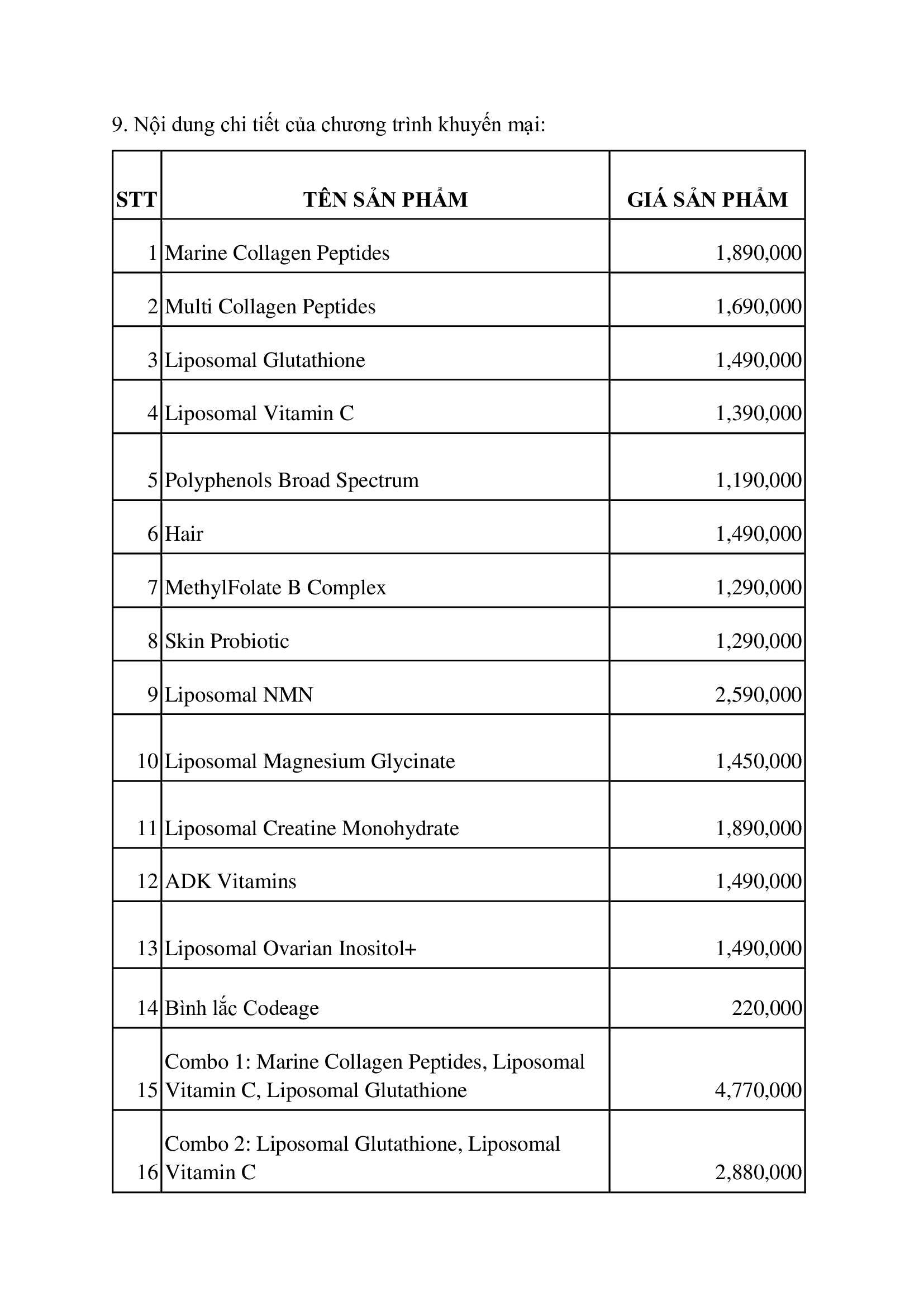 codeage thông báo thực hiện khuyến mại 02