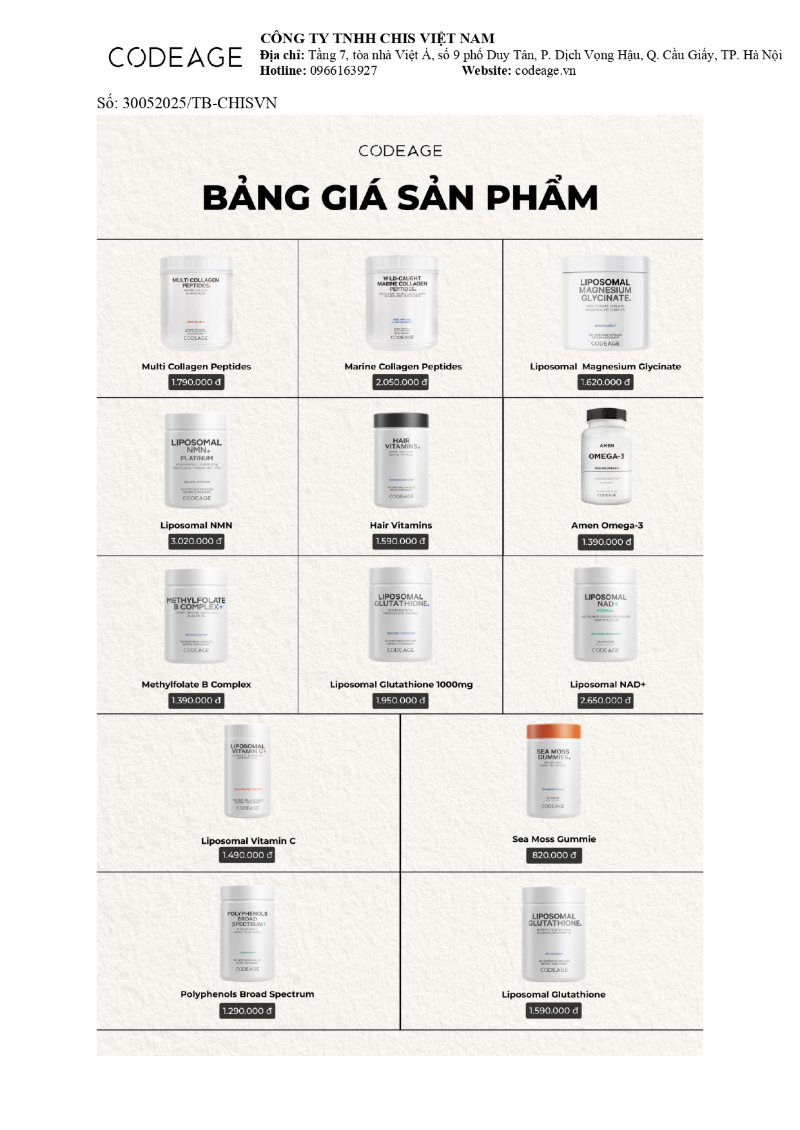 Thong bao dieu chinh giac san pham 30052025 2