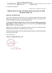 Thong bao dieu chinh giac san pham 30052025