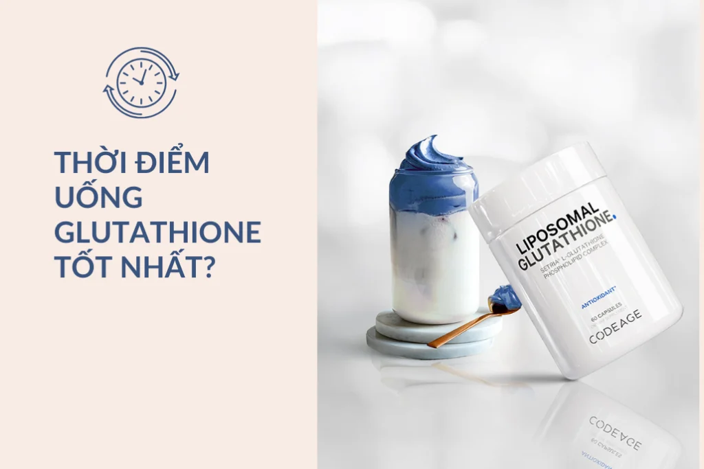 Thời điểm uống Glutathione giúp hấp thụ sinh khả dụng tối ưu 1 Thời điểm uống Glutathione để hấp thu tối ưu và phát huy tác dụng tốt nhất