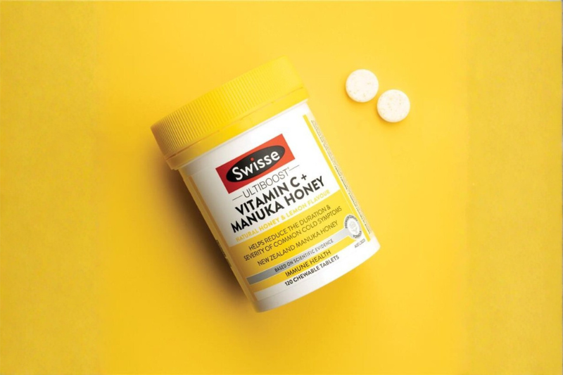 Top 5 Sản Phẩm Bổ Sung Vitamin C Úc Được Chọn Mua Nhiều 4 Swisse Ultiboost Vitamin C + Manuka Honey