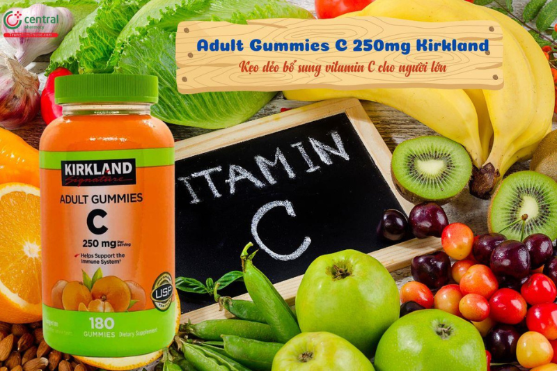 Top 5 sản phẩm kẹo vitamin C được đánh giá cao năm 2025 5 Kirkland Signature Vitamin C 250 mg Gummies