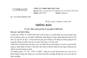 thong bao dieu chinh gia ban le san pham 2026 featured image